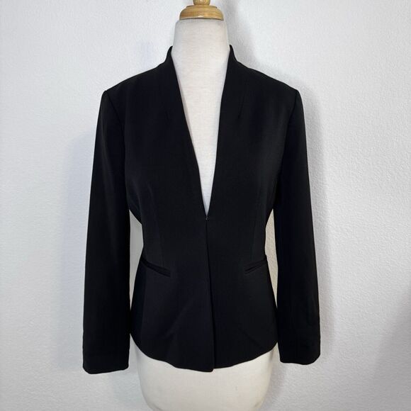 J. Crew Factory Jackets & Blazers - J Crew Womens Broadway Open Blazer Suit Jacket Size 6 Black Stretch Career
